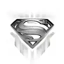 superman logo with color tattoo design idea