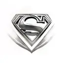 superman logo tattoo design idea