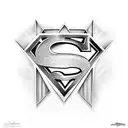 superman logo tattoo design idea