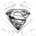 superman logo tattoo design idea