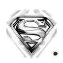 superman logo tattoo design idea