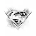 superman logo tattoo design idea