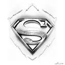 superman logo tattoo design idea