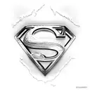 superman logo tattoo design idea
