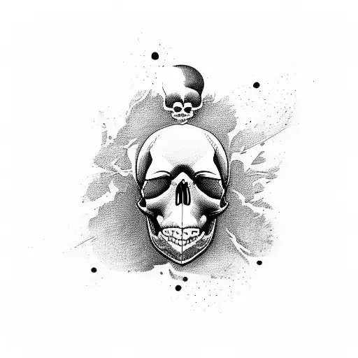 A video game controller morphing into a skull with juice wrld lyrics as the background tattoo design idea