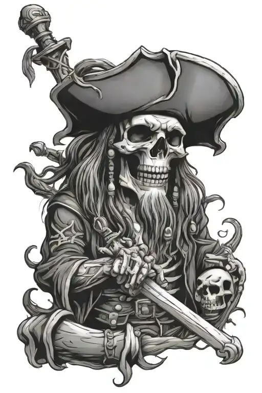 Undead Pirates tattoo design idea