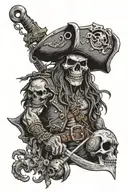 Undead Pirates tattoo design idea