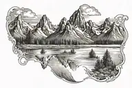 Grand Tetons  tattoo design idea