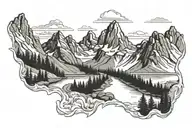 Grand Tetons  tattoo design idea