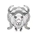 black sheep tattoo design idea