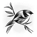 Sparrow tattoo design idea