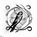 Sparrow tattoo design idea