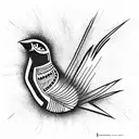 Sparrow tattoo design idea