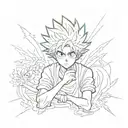 killua. Hunter x hunter lightnight tattoo design idea