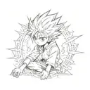 killua. Hunter x hunter lightnight tattoo design idea