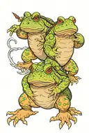 toads sumo wrestling tattoo design idea