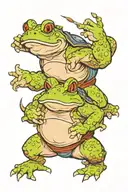 toads sumo wrestling tattoo design idea