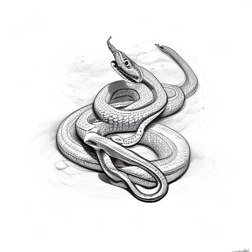 snake playing drums tattoo design idea