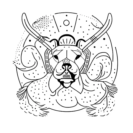 animal drummer tattoo design idea