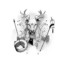 animal drummer tattoo design idea