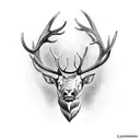 screaming elk tattoo design idea