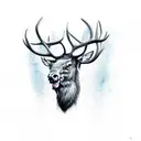 screaming elk tattoo design idea