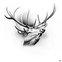 screaming elk tattoo design idea