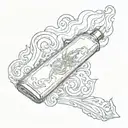 Clipper lighter with a flame tattoo design idea