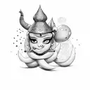 genie tattoo design idea