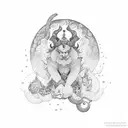 genie tattoo design idea