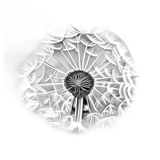 dandelion with Gemini constellation and Roman numeral date VI.XII.MMXI tattoo design idea