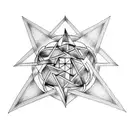 pentagram tattoo design idea