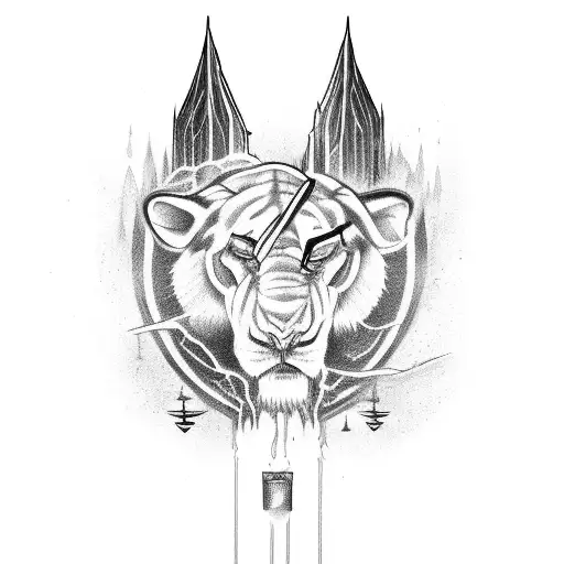 thunder, kindness, lust, hunger, god, hustle tattoo design idea