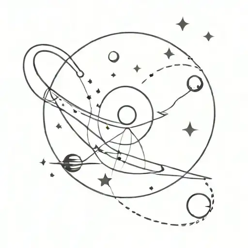astronomy related like universe tattoo design idea