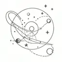 astronomy related like universe tattoo design idea