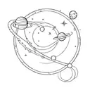 astronomy related like universe tattoo design idea