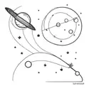 astronomy related like universe tattoo design idea