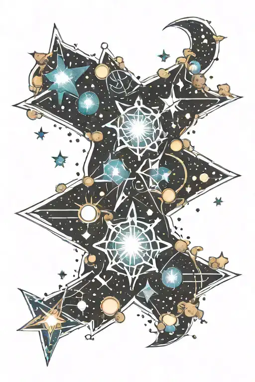 pleiades constellation tattoo design idea