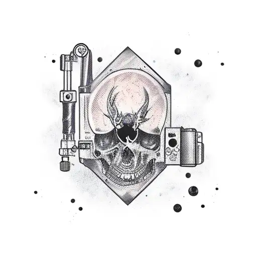 tattoo machine with banner  tattoo design idea