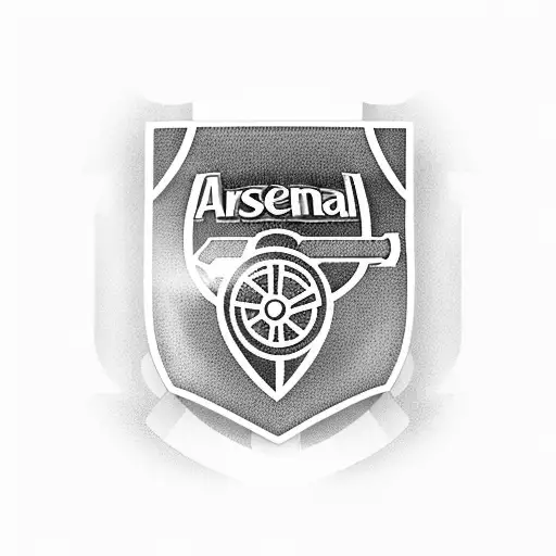 Arsenal football club badge with a futuristic twist tattoo design idea