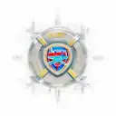 An abstract design combining elements of Arsenal's history and success tattoo design idea