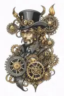 steampunk inspired tattoo tattoo design idea