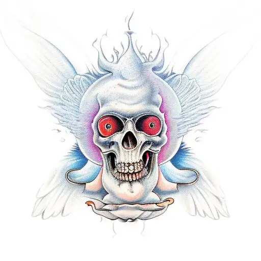 heaven and hell tattoo design idea