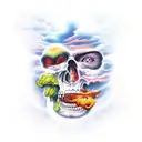 heaven and hell tattoo design idea