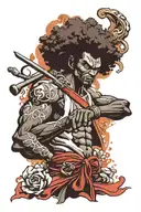 afro samurai tattoo design idea