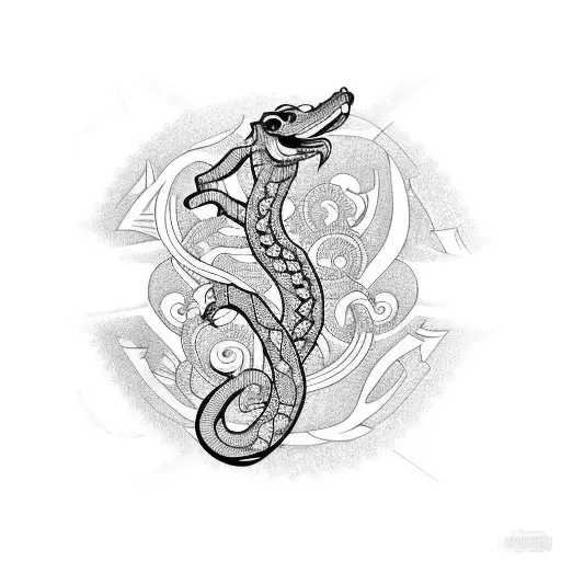 cobra com flores tattoo design idea