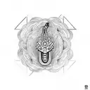 cobra com flores tattoo design idea