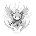 fire starter pokemon tattoo design idea