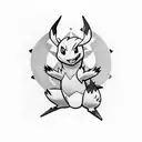 fire starter pokemon tattoo design idea