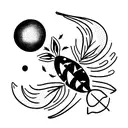 autumn pisces tattoo design idea